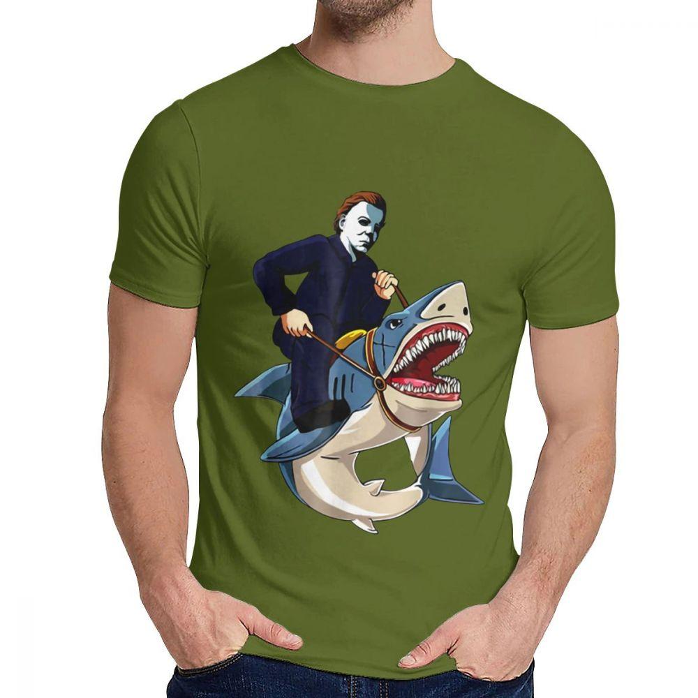 Unisex T Shirt Jason Riding Funny Halloween Graphic T Shirt Costum 100 Cotton Crewneck