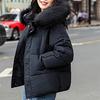 Women's  And Winter Fashion Short Down Cotton Jacket Solid Color Bread Clothes Jacket