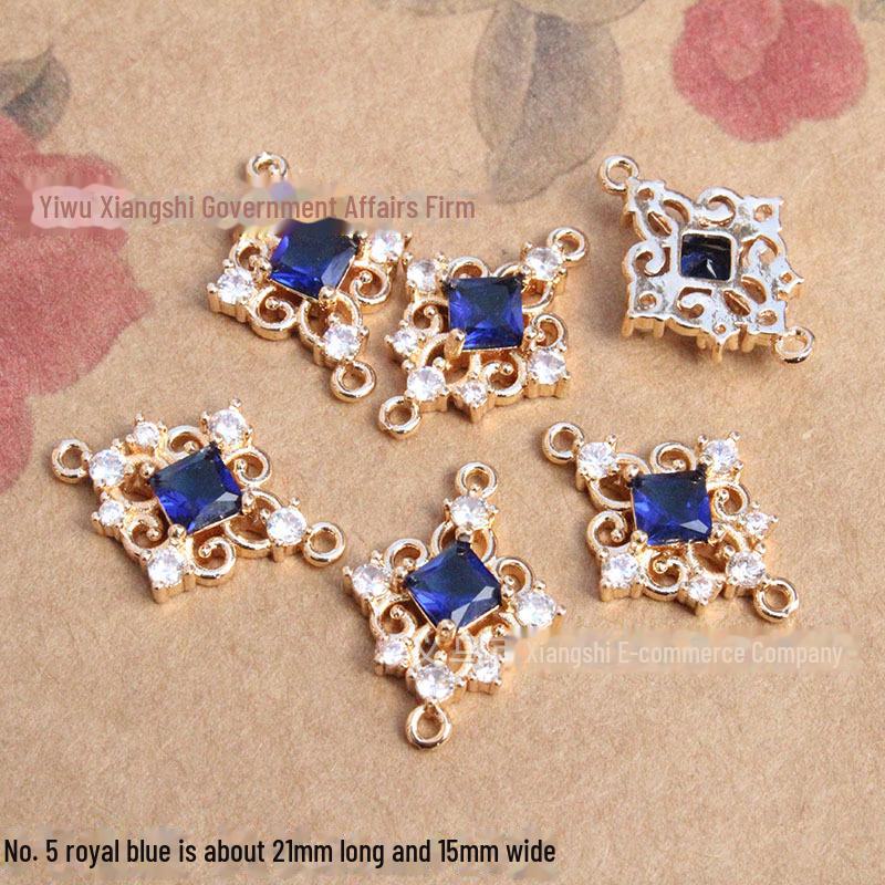 

Комплект украшений из латуни, инкрустированной цирконием, сохраняющим цвет: Подвеска, Серьги, Ожерелье, Браслет, Шпилька, Аксессуары 21x15mm