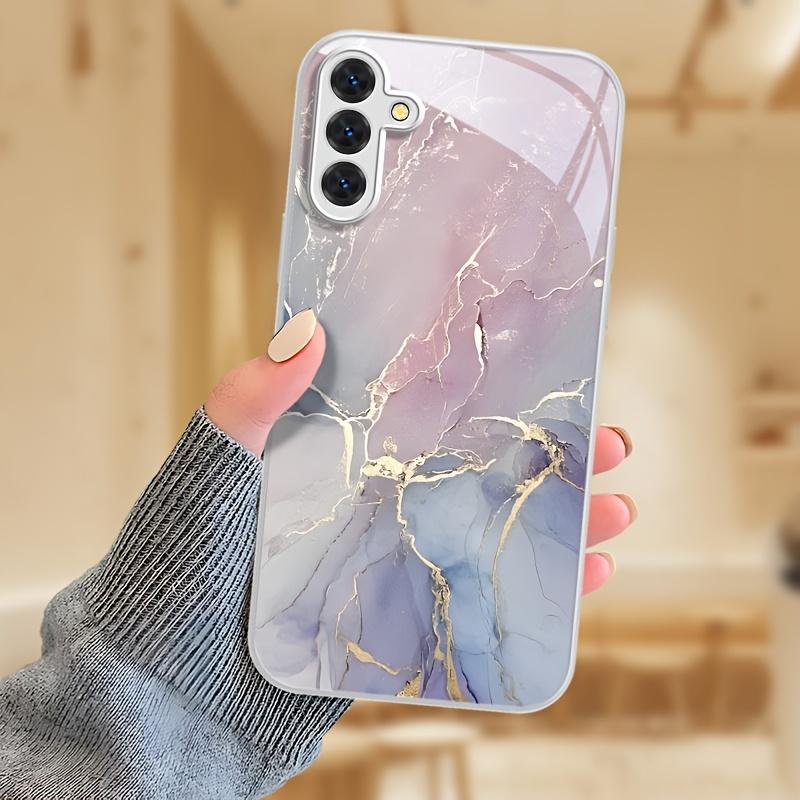 Dreamy texture electroplated glass phone case suitable for Samsung Galaxy S26 S25 S24 S23 S22 S20 S11S10 FE/Ultra/Plus anti drop