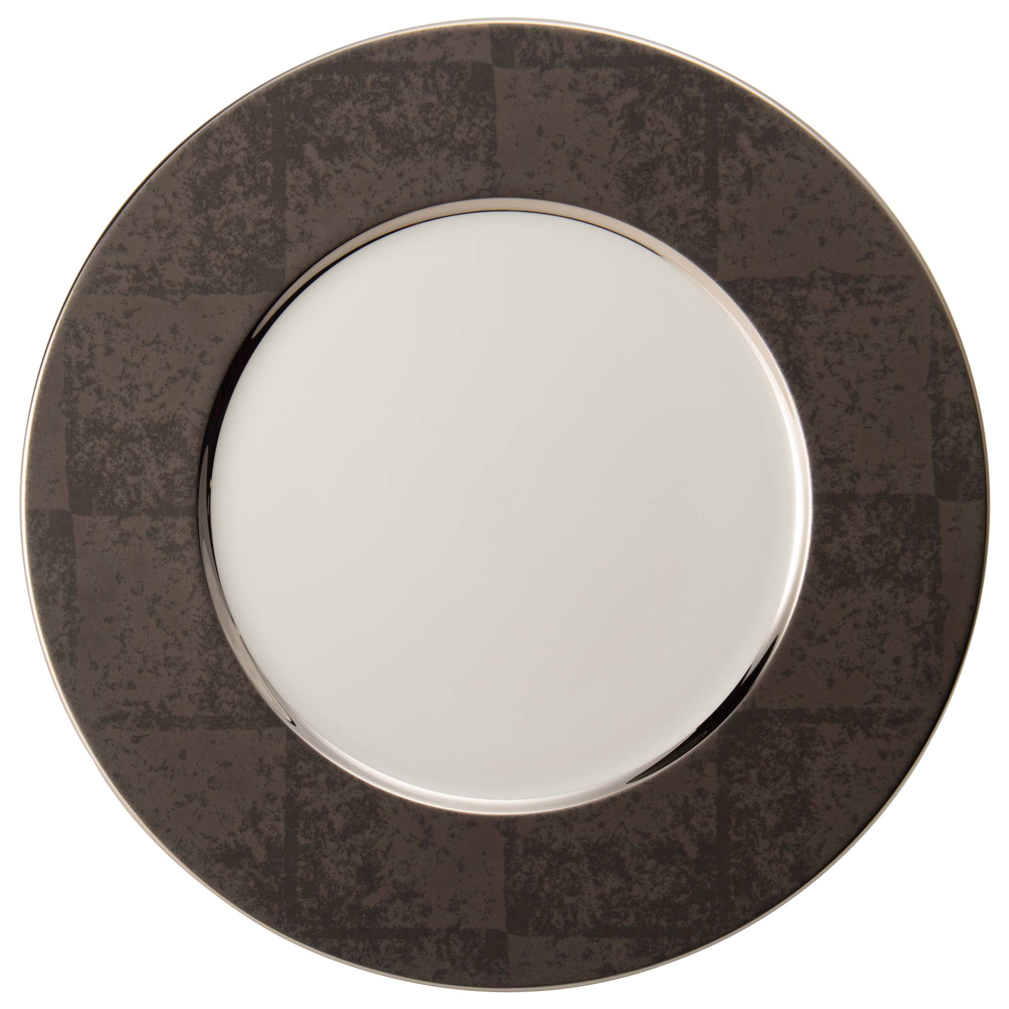

NARUMI Plate with Silver Foil Band, 29cm, Flat Rim, 51890-5513