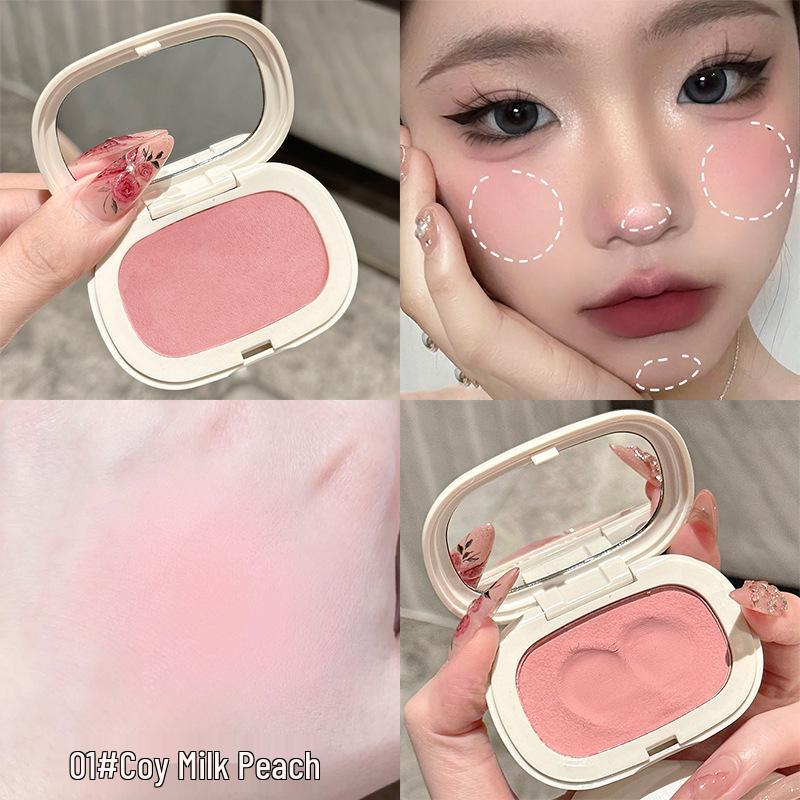 Yan Phantom Bear Matte Blush - Low Saturation, Long-Lasting, Natural Monochrome Mashed Potato Shade
