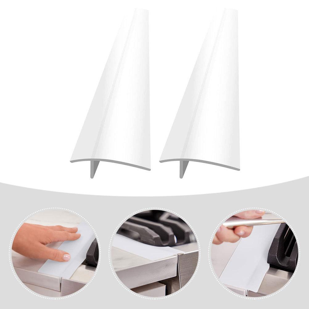 2Pcs Silicone Flexible Stove Gaps Covers Kitchen Protector Cover Heat Resistant Seal Slit Filler Oven Side Guard Anti Spill