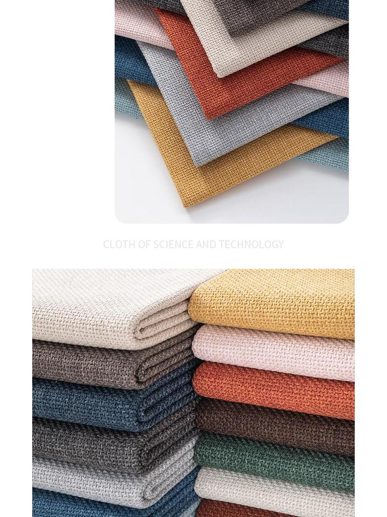 Silná lněná bavlněná hrubá tkanina na polštáře na pohovku, sedáky a měkké výplně v jednobarevném provedení