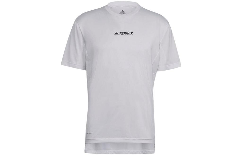 adidas T Shirts Men's White Crew Neck Moderate Straight Fit H53383