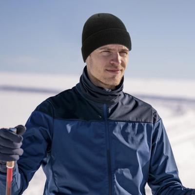 Unisex Winter Strickmütze Verdicktes Fleece Warm Rutschfest Winddicht Einfarbig Hohe Elastizität Ohrenschutz Outdoor Radfahren Skifahren Beanie Kopfbedeckung
