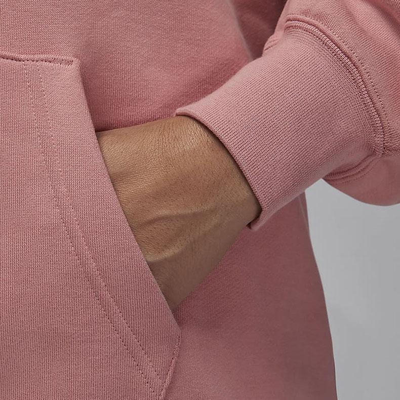 Jordan Flight Solid Color Casual Loose Plus Velvet Sweatshirt Women Tops Stardust-Red FB5111-618