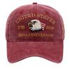 Breathable Baseball Cap For Outdoor Activities 250th Anniversary Of American Independence Lightweight Design