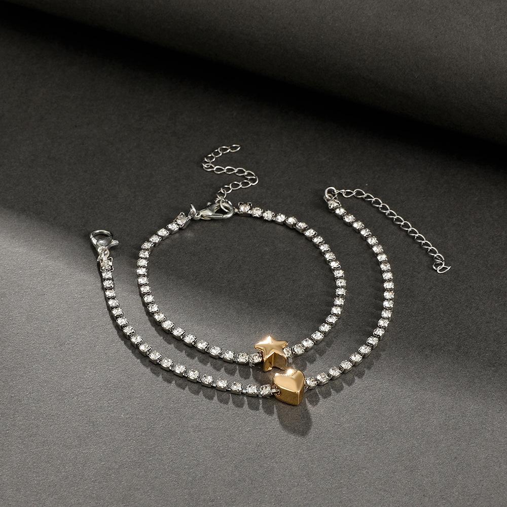 Ins wind Nischenliebe Sternarmband, verblasst nicht einfaches DIY Honigkrallenkette wildes Zirkon Diamantarmband Damen