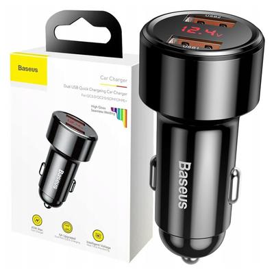 Car Charger Baseus Magic 2X Usb Qc 3.0 45W (Black)