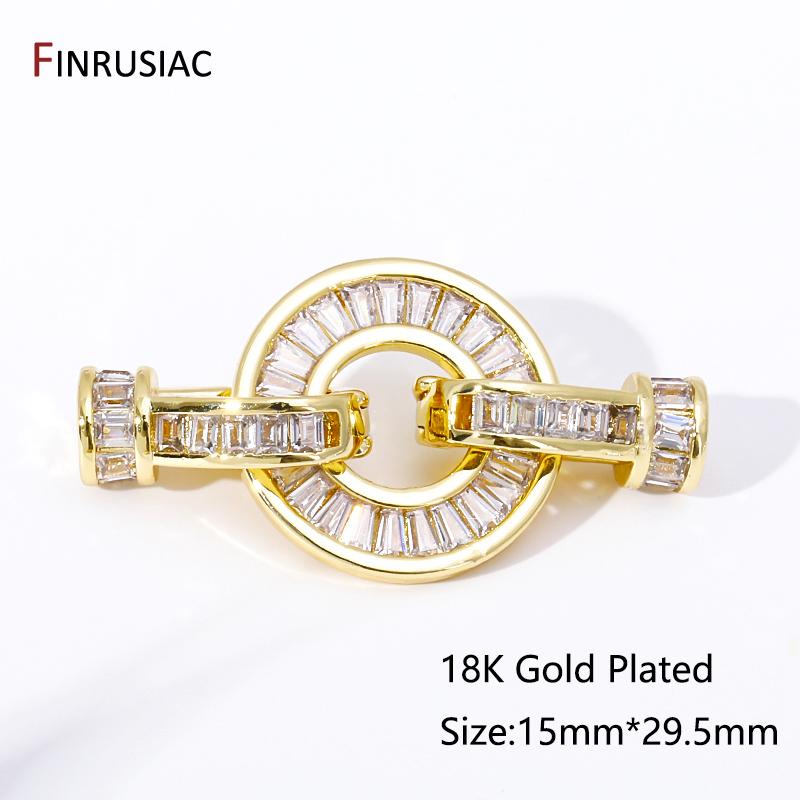 

Trendy 18K Gold Plated Brass Pearl Clasps Connector Fastener Lock Clasps For DIY Needlework Beading Jewelry Making Accessories