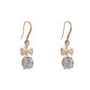 Exquisite Versatile Zircon Bow Ball Tassel Earrings - Luxurious, Shiny, and Sweet Ear Hooks
