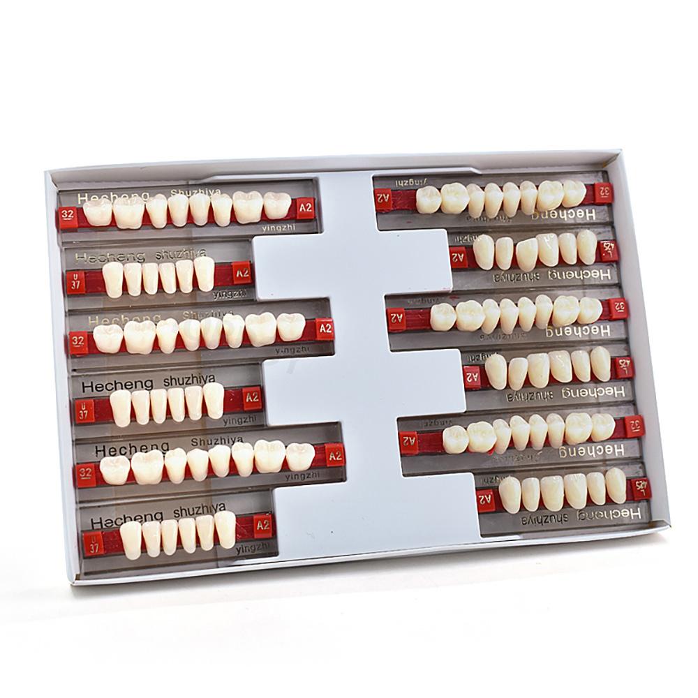 Artificial Tooth Acrylic Resin Temporary False Teeth Upper Lower Denture Halloween Horror Prop For Women And Men