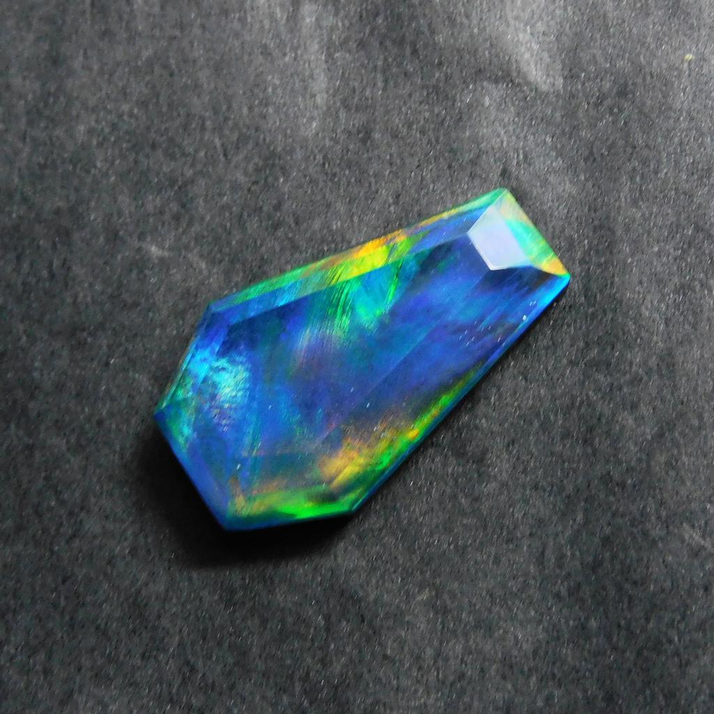 Lab-Created Opal Loose Gemstone Multi Color Fancy Cut Doublet 11.65 ct for Jewelry Making and Crafts