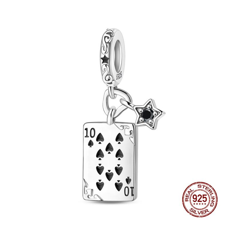 New In Original Charm Copper Poker Charms Bead Fit 3Mm Original Women Bracelet Necklace Diy Fine Jewelry Gift