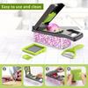 Hot 16Pcs Set Vegetable Chopper Onion Chopper Handle Food Grate Food Chopper Kitchen Vegetable Slicer Dicer Cut Potato Shredder