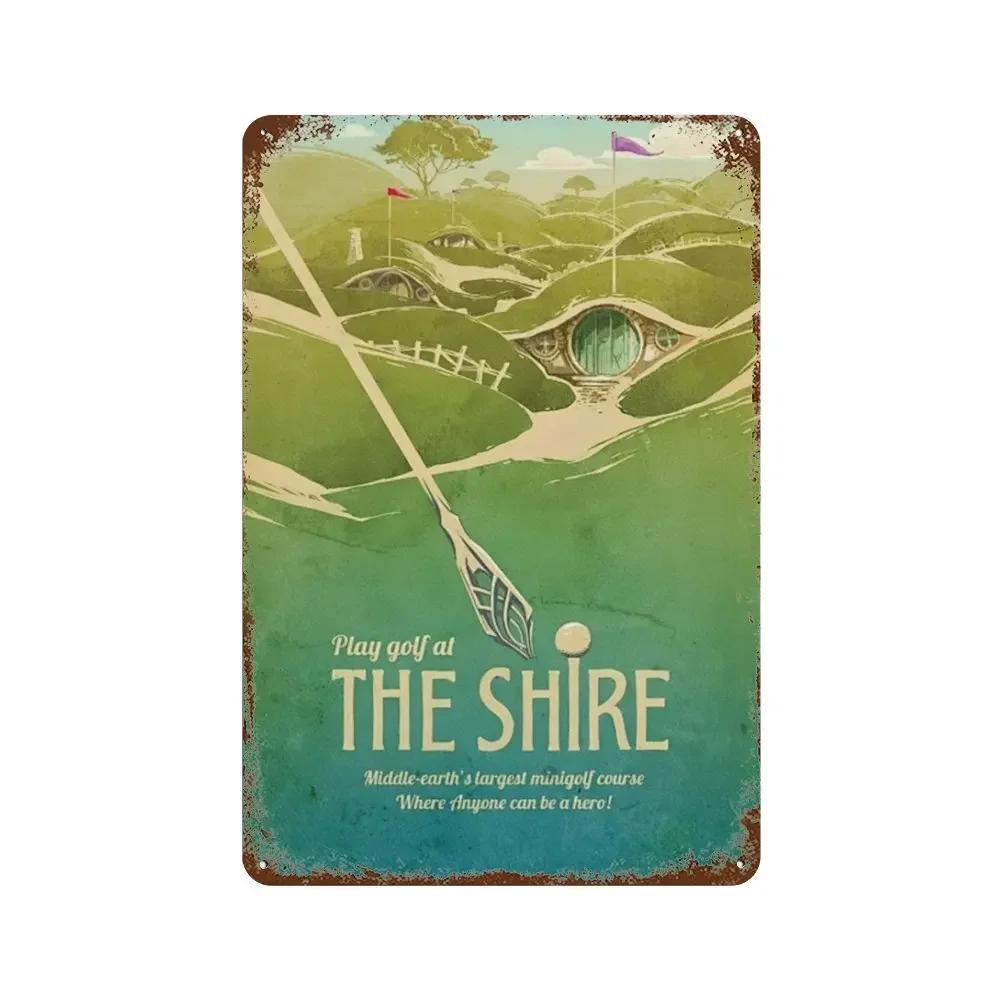 

Abstract Ring Retro Travel Poster Metal Aluminum Sign Plaque Vintage Film Mordor Castle Lord Magic Kid Bed Room Home Wall Dec 20x30cm（7.8x11.8inch）