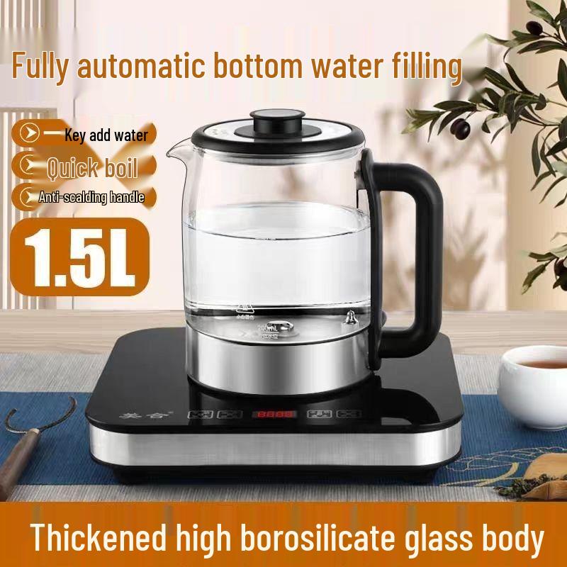 High-Power Automatic Water Filling & Boiling Kettle, 1.5L Capacity, Integrated for Home Use.