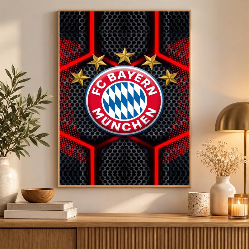 Bayern Munich Diamond Painting Kit 5D Full Drill DIY Diamond Mosaic Wall Art Home Decor