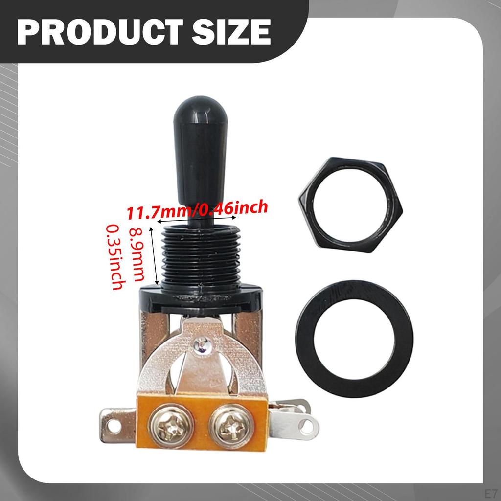 Electric Guitar 3 Way Toggle Switch Accessory Metal Versatile Reliable Supplies Men Women Pickup