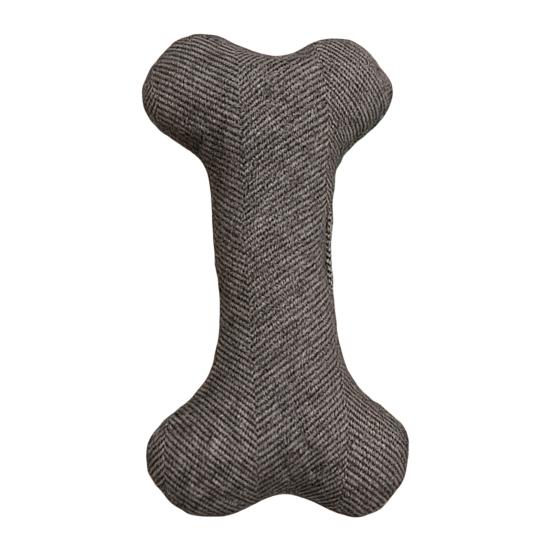 

Pet Toy Bone Shape Soft Cotton Filled Chew Resistant Dog Toy with Built-in Squeaker Elastic Dog Chew Toy серый