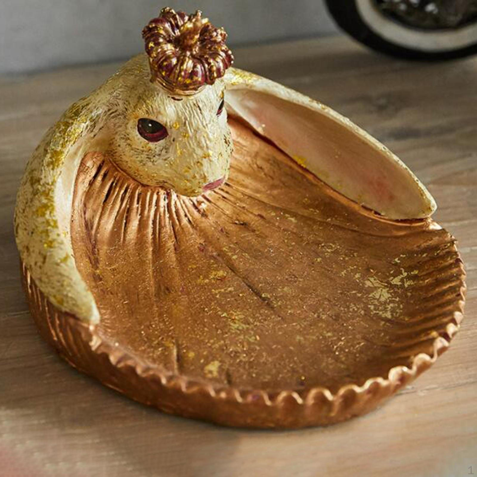 

Figurine Sculpture Jewelry Ring Vanity Tray for Home Living Room Decor Ornaments 16x18.5x11cm