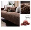 Fluffy Teddy Loops Thicken Warm Sofa Cover, Non-Slip Winter Sofa Towel for Living Room Couch Seat Cover Pet Friendly Slipcover