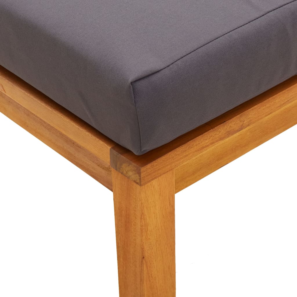 Garden Stool with Cushions 2 Pcs 40 X 40 X 42 Cm Solid Acacia Wood