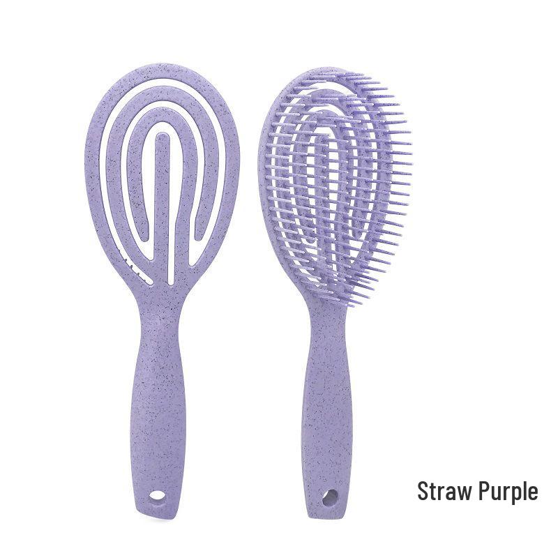 Eco-Friendly 3D Stress Relief Comb: Hollow Design for Straightening, Curling, Wet & Dry Styling