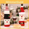 Charming Knitted Wine Bottle Set For Christmas Celebrations Ideal For Home Decor