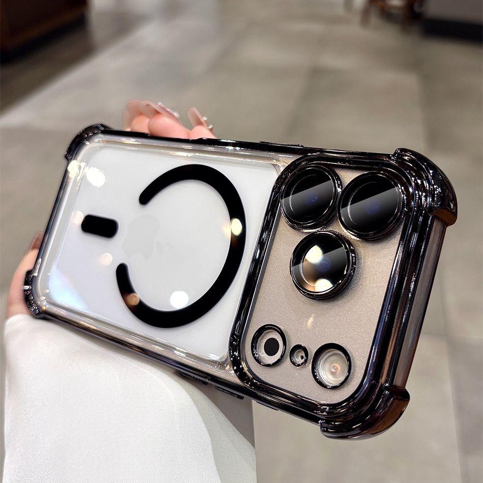 Transparente Stoßfeste Magsafe Hülle Für iPhone 17 Pro Max Air 11 12 13 14 15 16 Plus Beschichtete Klare Weiche Anti-Stoß-Abdeckung