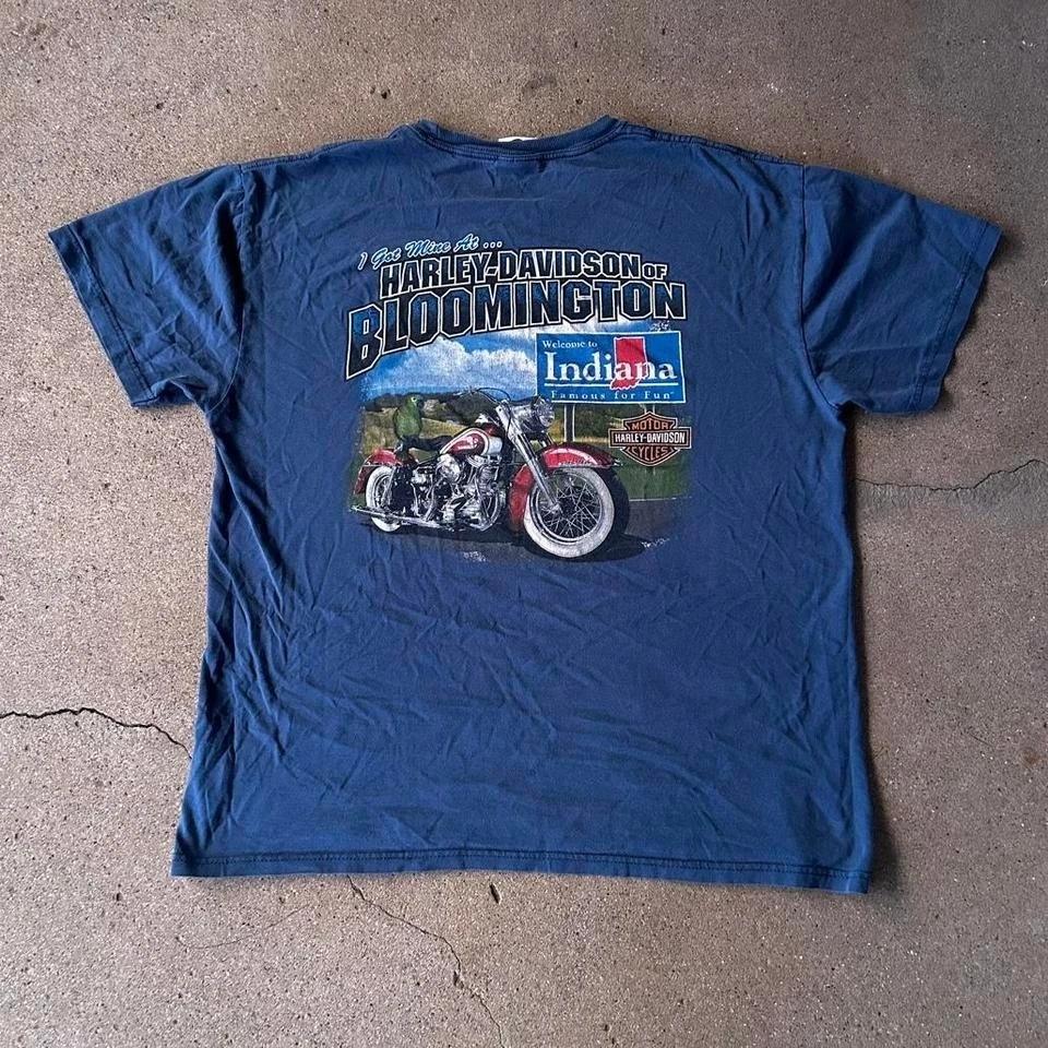 Vintage Harley Davidson Indiana graphic biker tee shirt tshirt 3XL