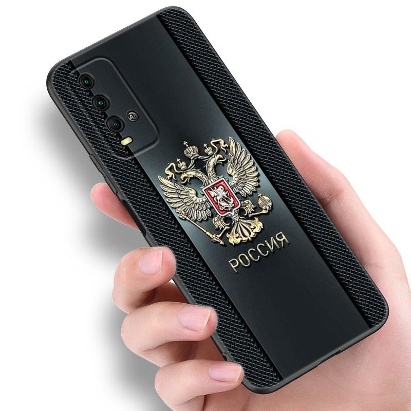 Russia Russian Flags Emblem Phone Case For Xiaomi Redmi Note 5 6 9T K20 K40 K50 Pro 7A 8A 9A 9C 9i 10A 10C A1 S2 TPU Black Cover