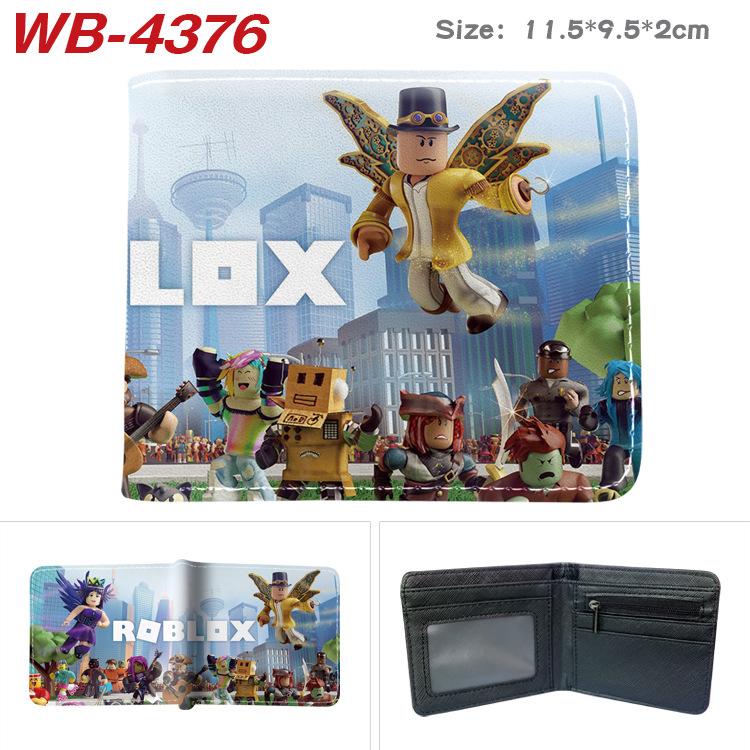 ROBLOX Game Peripheral Wallet Cartoon Print Short Fold Card Holder Unisex Coin Purse Leather 1pcs