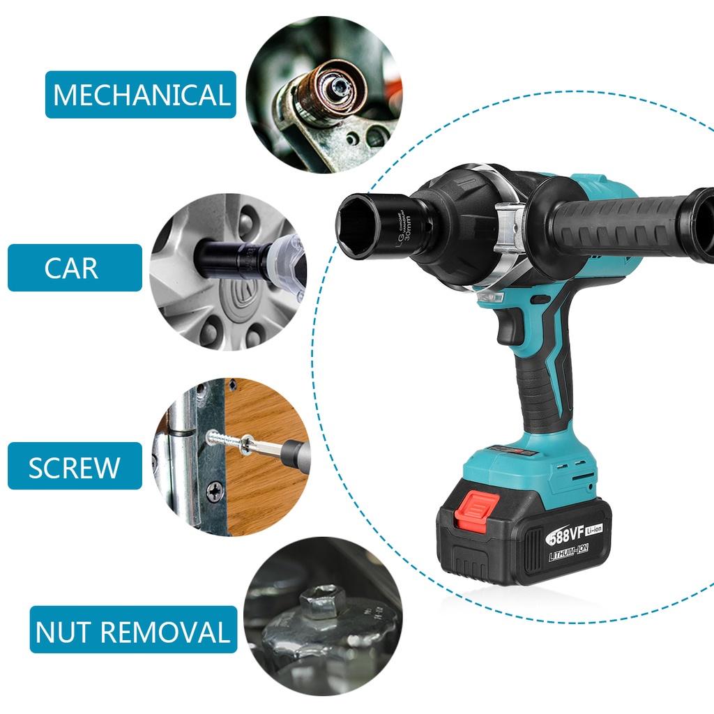 3/4 Inch 2380N.M High Torque Brushless Electric Impact Wrench 2380N.m Socket Wrench Cordless Driver Tool