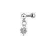 Stainless Steel Zirconia Barbell Cartilage Earrings with Devil Studs, In Stock