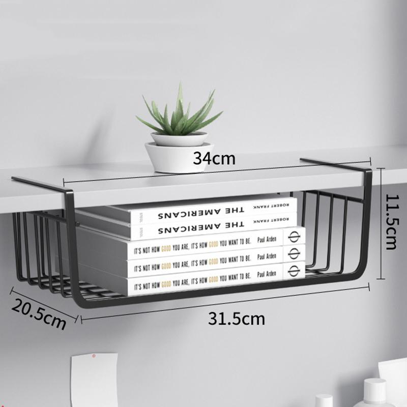 Wandmontiertes Küchen-Aufbewahrungsregal, mehrschichtiger Hängekorb, kein Bohren, Organizer für platzsparende Regale im Wohnheim-Badezimmer