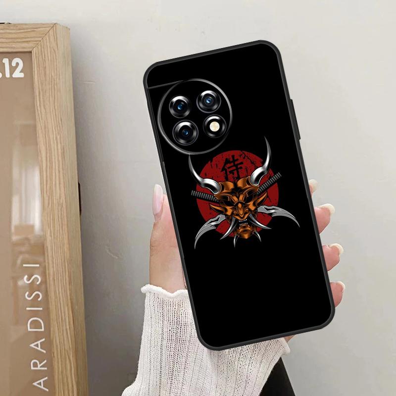 Samurai Mask Demon Case For OnePlus Nord CE 5 3 4 Lite N20 N30 OnePlus 13T 10T 8T 11 12 13 15 R 9 10 Pro Cover