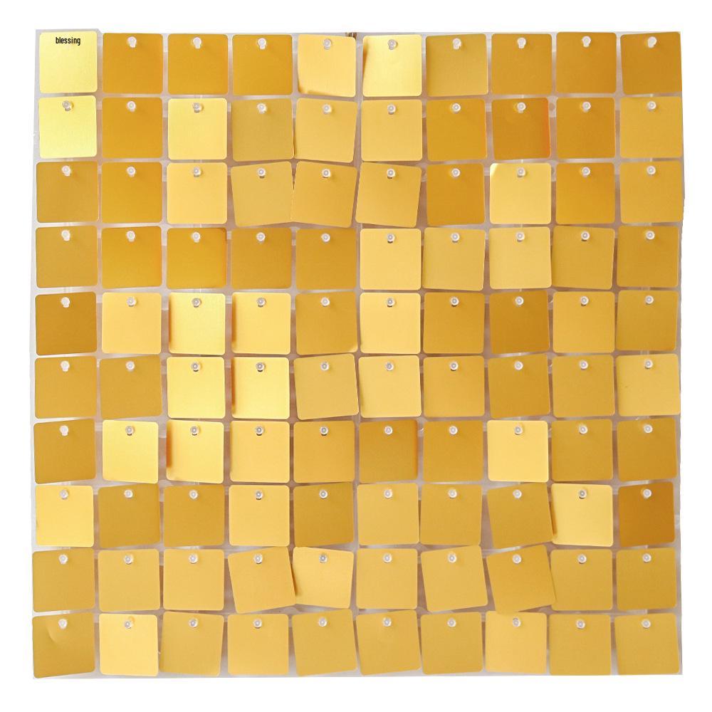 Square Shiny Snap-Lock Wind-Driven Sequin Panels for Background Wall Decoration