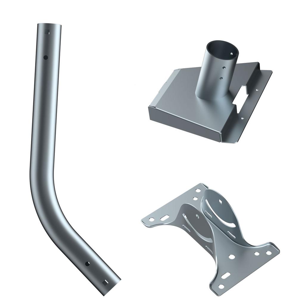 Adjustable Long Wall Mounting Kit Adjustable Roof Bracket Mount Elbow Pipe Adapter Support Accessories Easy Installation