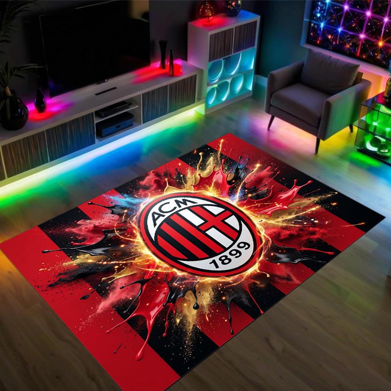 AC Milan Design Crystal Velvet Carpet Cozy Non?Slip Printed Rug For Bedroom Living Room Entrance