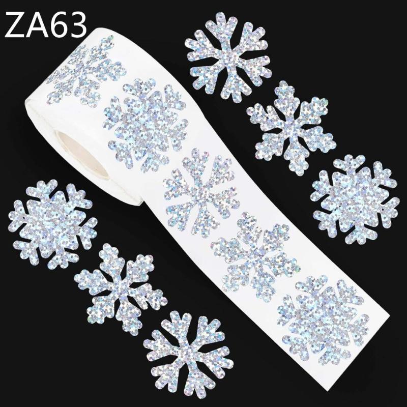 500Pcs Christmas Snowflake Stickers Waterproof Design Decals For Holiday Window Decorations Kids Crafts