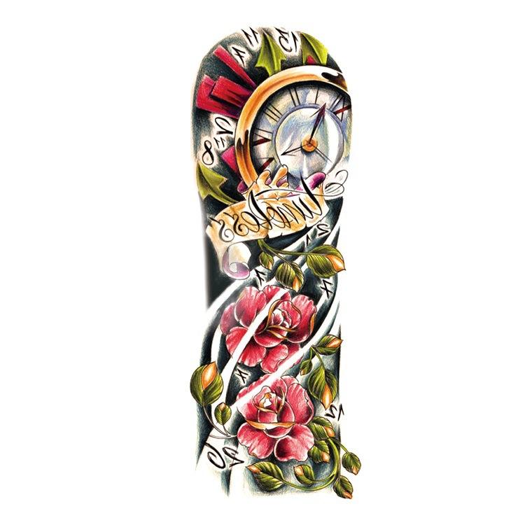 Full Arm Tattoo Sticker Large Flower Arm Waterproof Tattoo Sticker Full Arm Simulation Tattoo Amazon Set Single Piece Tattoo