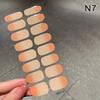 16Pcs/Sheet Semi-Cured Gel Nail Polish Sticker Long-Lasting Extension Cream Nail Decal Full Cover Gradient Color Cured Slider