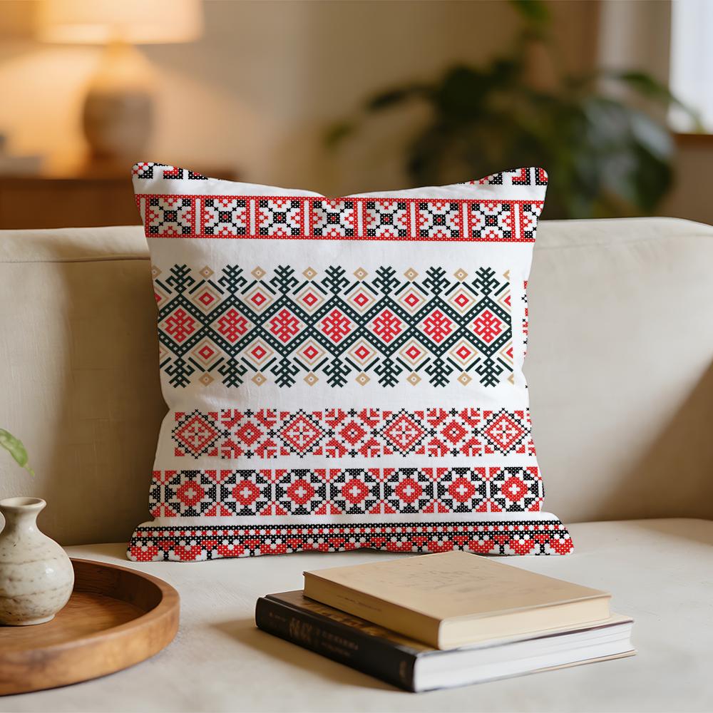 

Russianstyle pattern Cushion Cover Short plush pillowcase for bed sofa carwashable 30x30cm