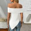 Women's  Slim Fit Sloping Shoulder Sexy Sweet Top T-shirt