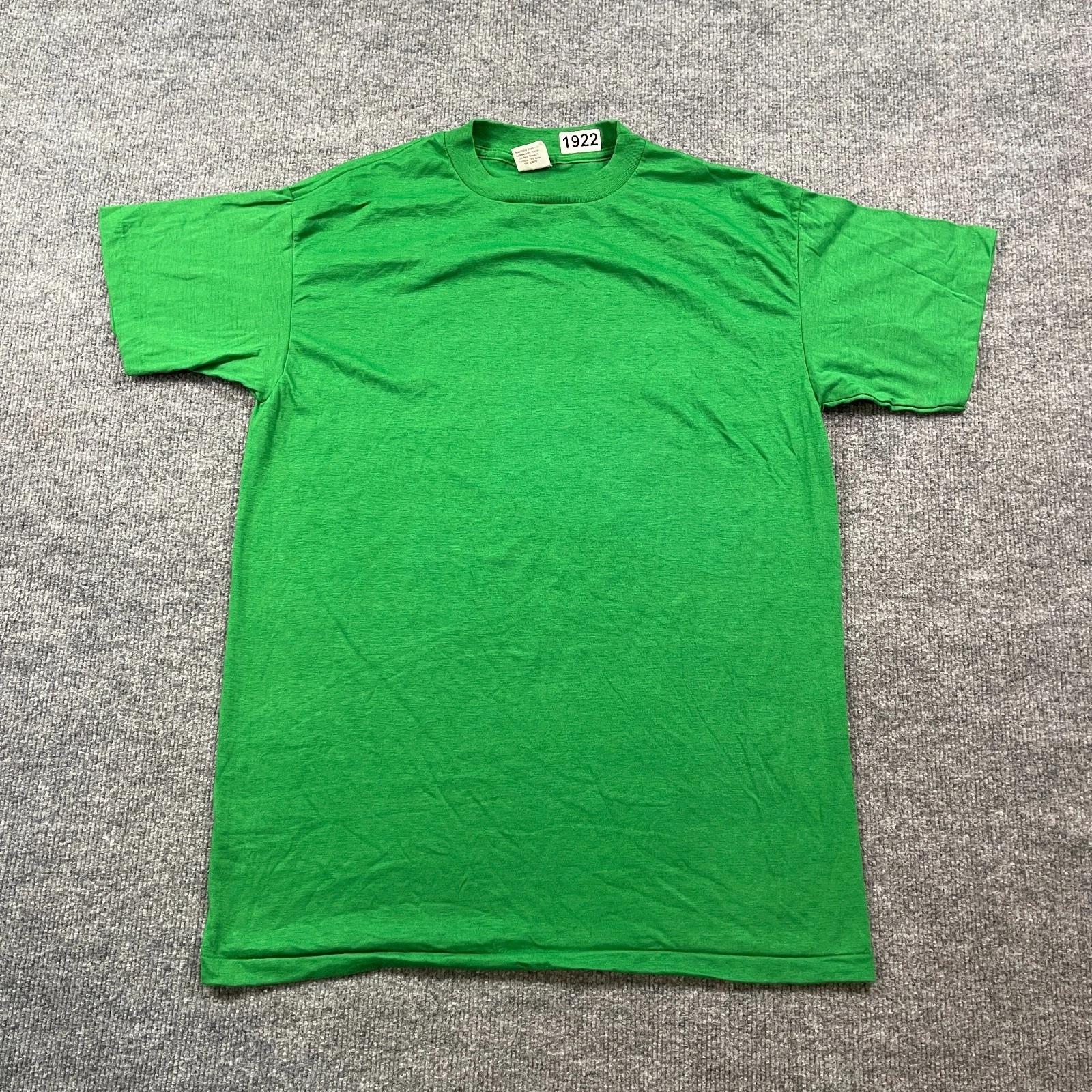 

Vintage 80s New Deadstock Platinum T s Blank Shirt Large 21x28 Single-Stitch 4XL