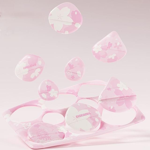 Chiseoul - Набор из 8 штук: Пуховка Сакура (Различные дизайны) Pink