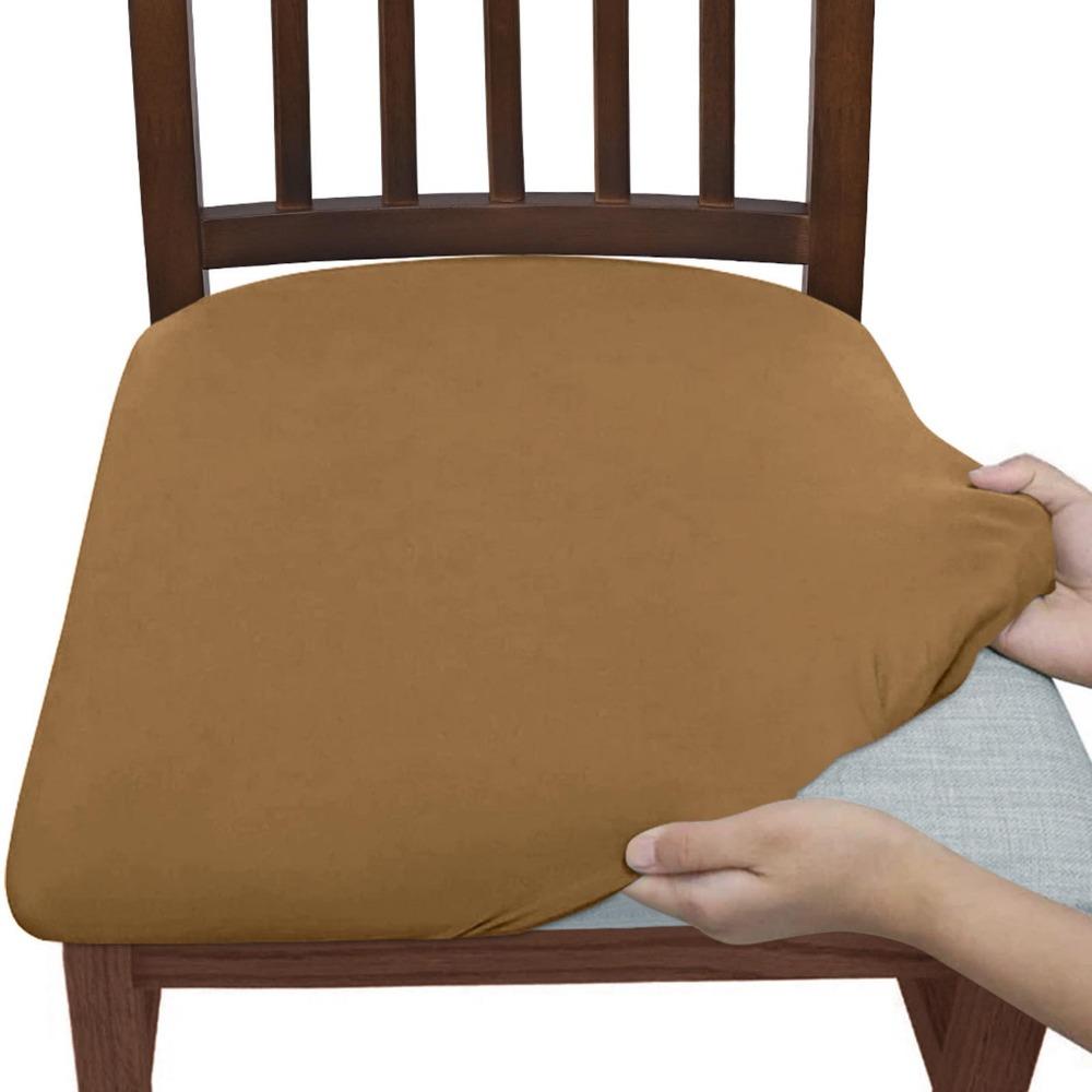 4Pcs Universal Stretch Chair Seat Cover Removable Dirt-resistant Chair Slipcover  Home