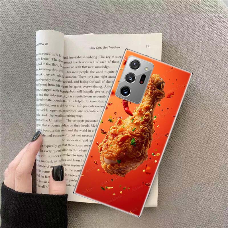 Food Fries Beer Cheese Sushi Cookie Phone Case For Samsung Galaxy S25 Edge S24 S23 FE S22 S26 Ultra S21 S20 S10 Plus Capa Sof